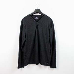 Express Black Henley Shirt - Medium